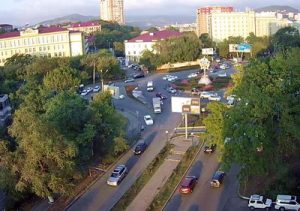Веб-камера Владивосток, кольцо Инструментального завода в реальном времени